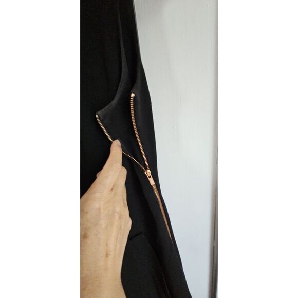 Diane von Furstenberg black side zip 2 front‎ pockets career dress 2 sleevelss - Picture 5 of 8